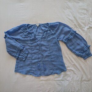 Sundance Linen Maiden Blouse | blue | size S
